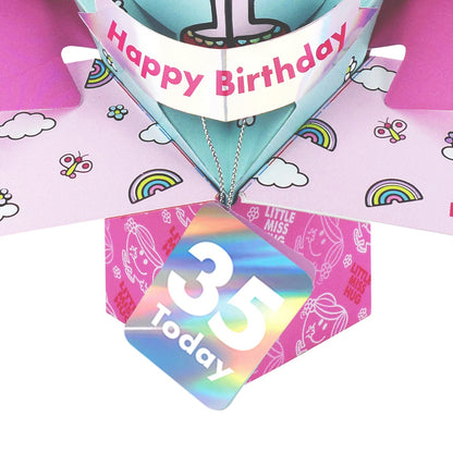 Mr. Men Little Miss Hug 35 Today 3D Pop Up 35th Birthday Card Keepsake For Her
