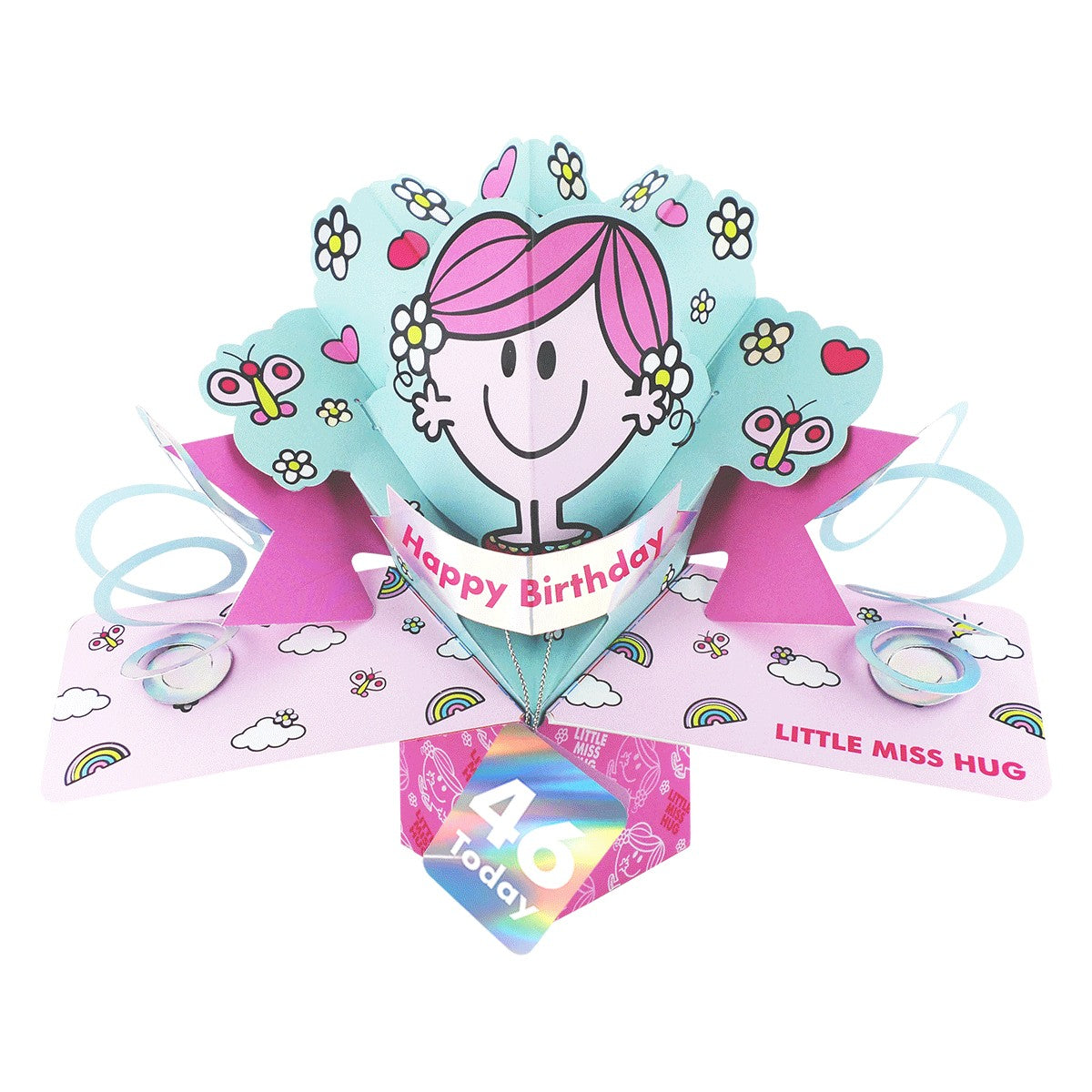 Mr. Men Little Miss Hug 46 Today 3D Pop Up 46th Birthday Card Keepsake For Her