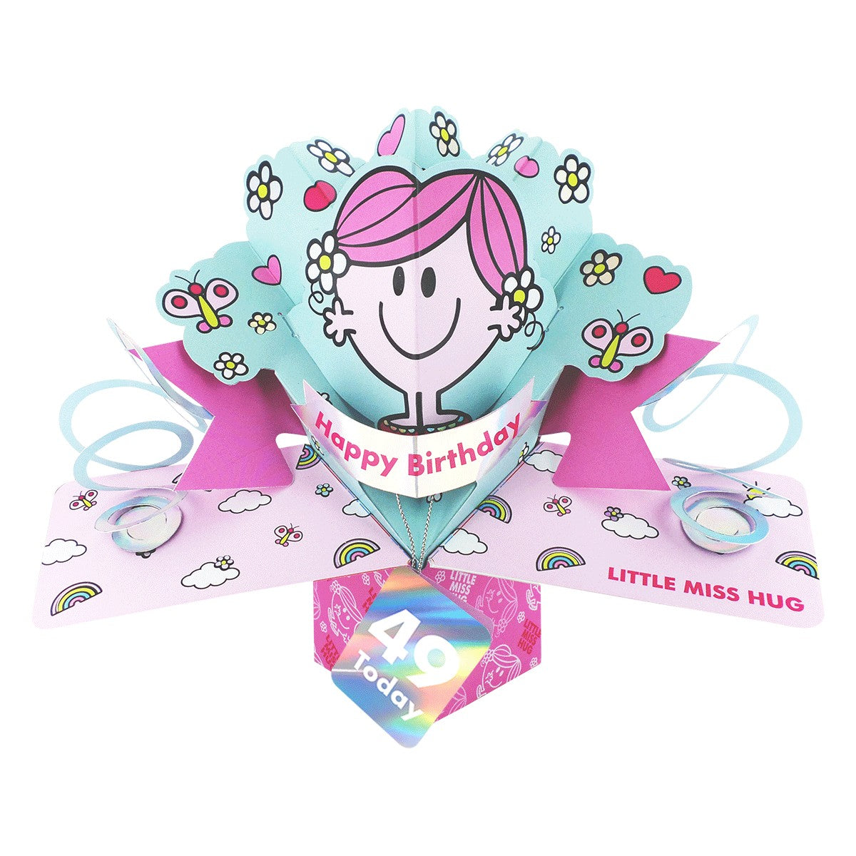 Mr. Men Little Miss Hug 49 Today 3D Pop Up 49th Birthday Card Keepsake For Her