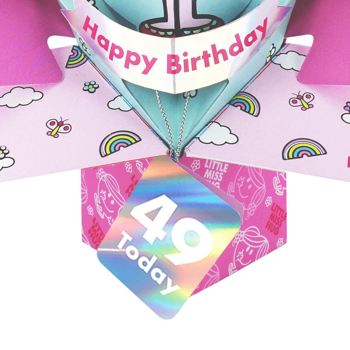 Mr. Men Little Miss Hug 49 Today 3D Pop Up 49th Birthday Card Keepsake For Her