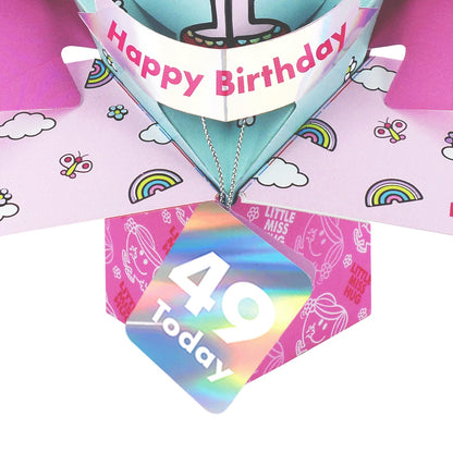 Mr. Men Little Miss Hug 49 Today 3D Pop Up 49th Birthday Card Keepsake For Her
