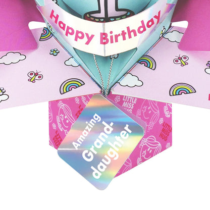 Mr. Men Little Miss Hug Granddaughter 3D Pop Up Birthday Card Keepsake For Her
