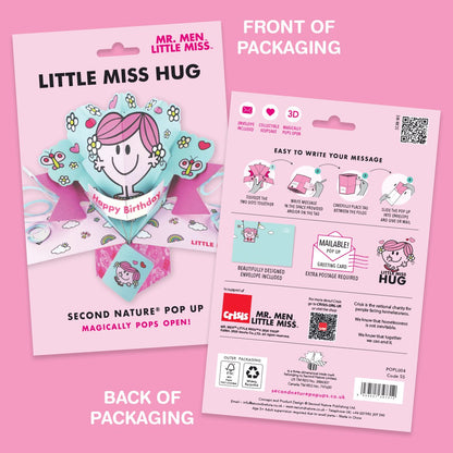 Mr. Men Little Miss Hug Aunt 3D Pop Up Birthday Card Licensed Keepsake Card