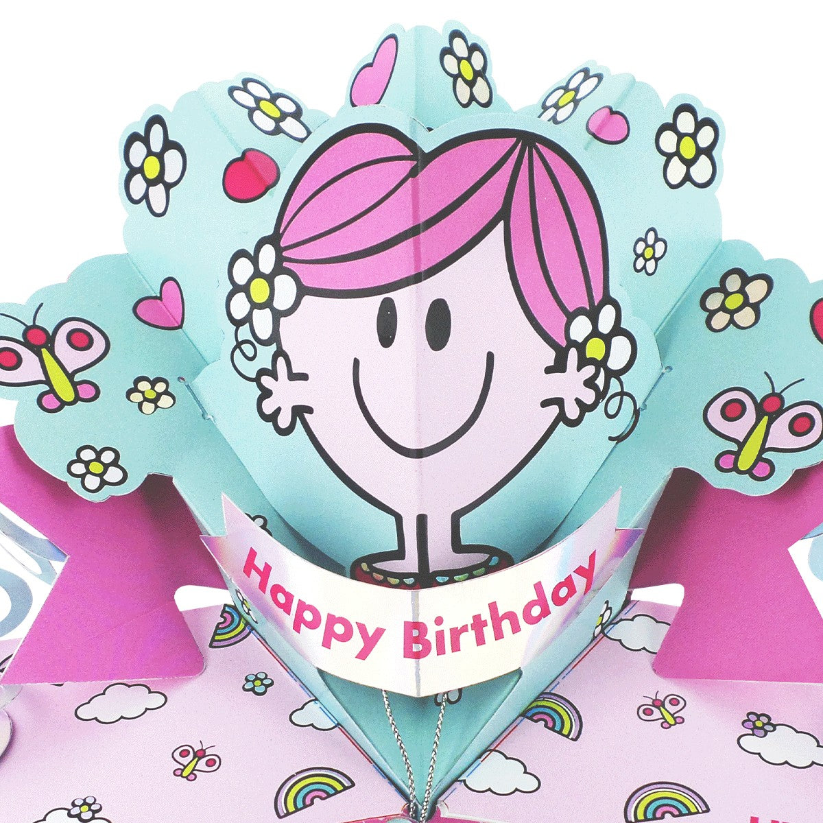 Mr. Men Little Miss Hug Bestie 3D Pop Up Birthday Card Licensed Keepsake Card