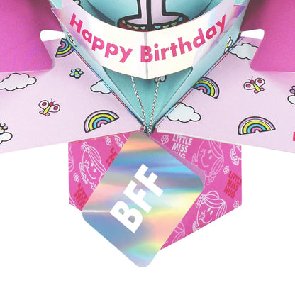Mr. Men Little Miss Hug BFF 3D Pop Up Birthday Card Licensed Keepsake Card