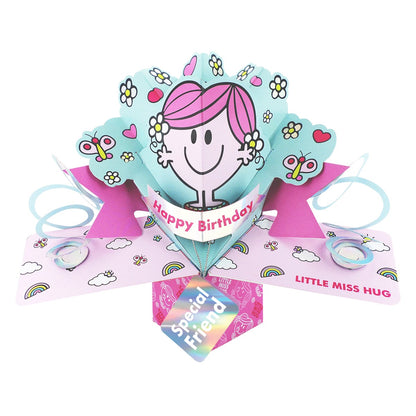 Mr. Men Little Miss Hug Special Friend 3D Pop Up Birthday Card Keepsake For Her