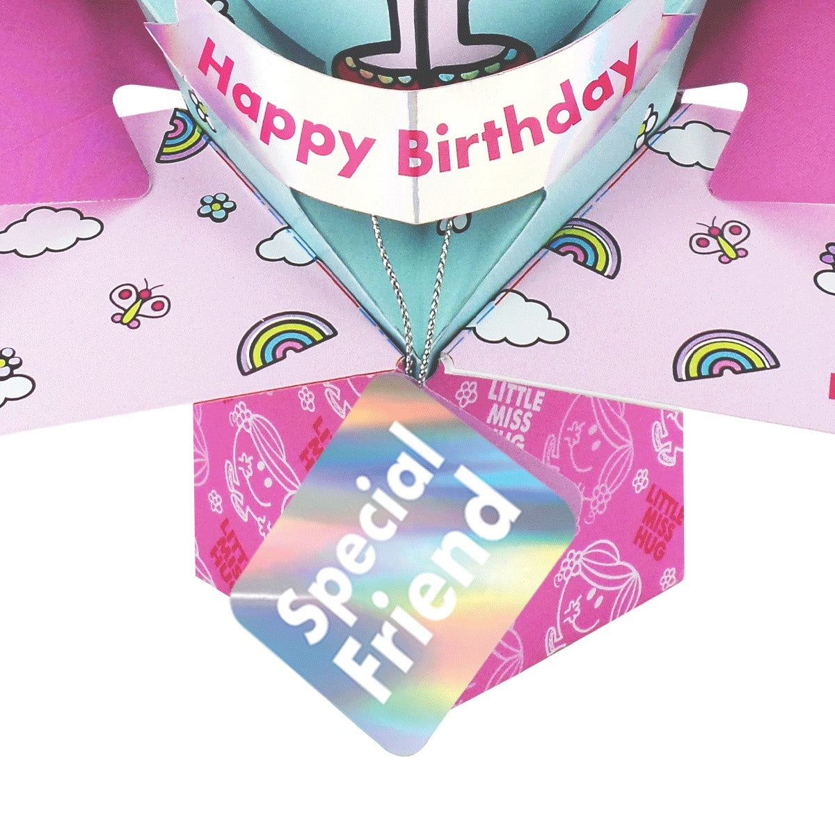 Mr. Men Little Miss Hug Special Friend 3D Pop Up Birthday Card Keepsake For Her