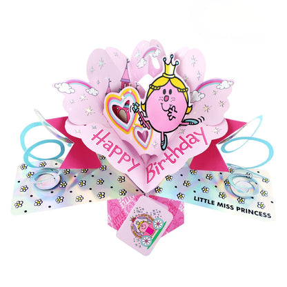 Mr. Men Little Miss Princess 3D Pop Up Birthday Card Licensed Card For Her