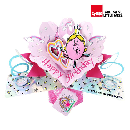 Mr. Men Little Miss Princess 3D Pop Up Birthday Card Licensed Card For Her