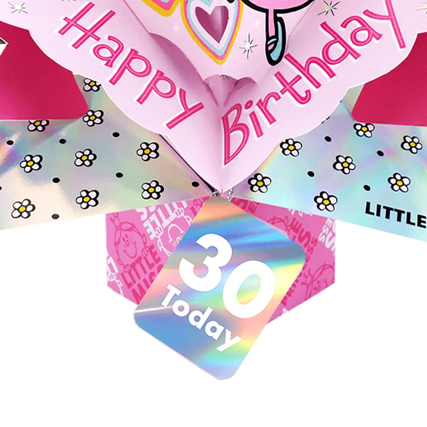 Mr. Men Little Miss Princess 30 Today 3D Pop Up Pink 30th Birthday Card For Her