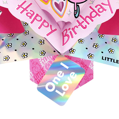 Mr. Men Little Miss Princess To The One I love  3D Pop Up Birthday Card For Her