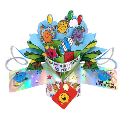 Mr. Men Little Miss Happy Birthday To You 3D Pop Up Card Licensed Character Card
