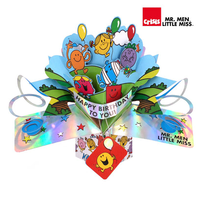 Mr. Men Little Miss Happy Birthday To You 3D Pop Up Card Licensed Character Card