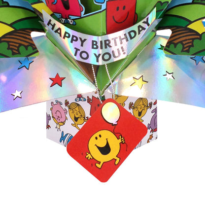 Personalised Mr. Men Little Miss Happy Birthday To You 3D Pop Up Card Licensed Character Card