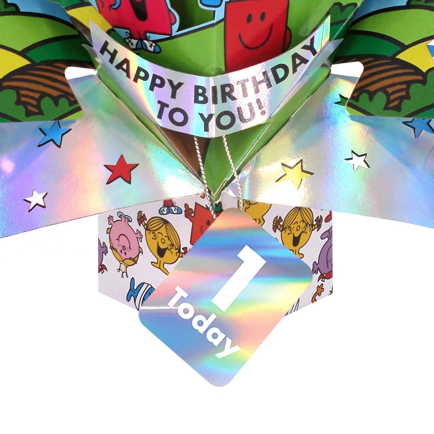 Mr. Men Little Miss Happy Birthday To You 1 Today 3D Pop Up 1st Birthday Card