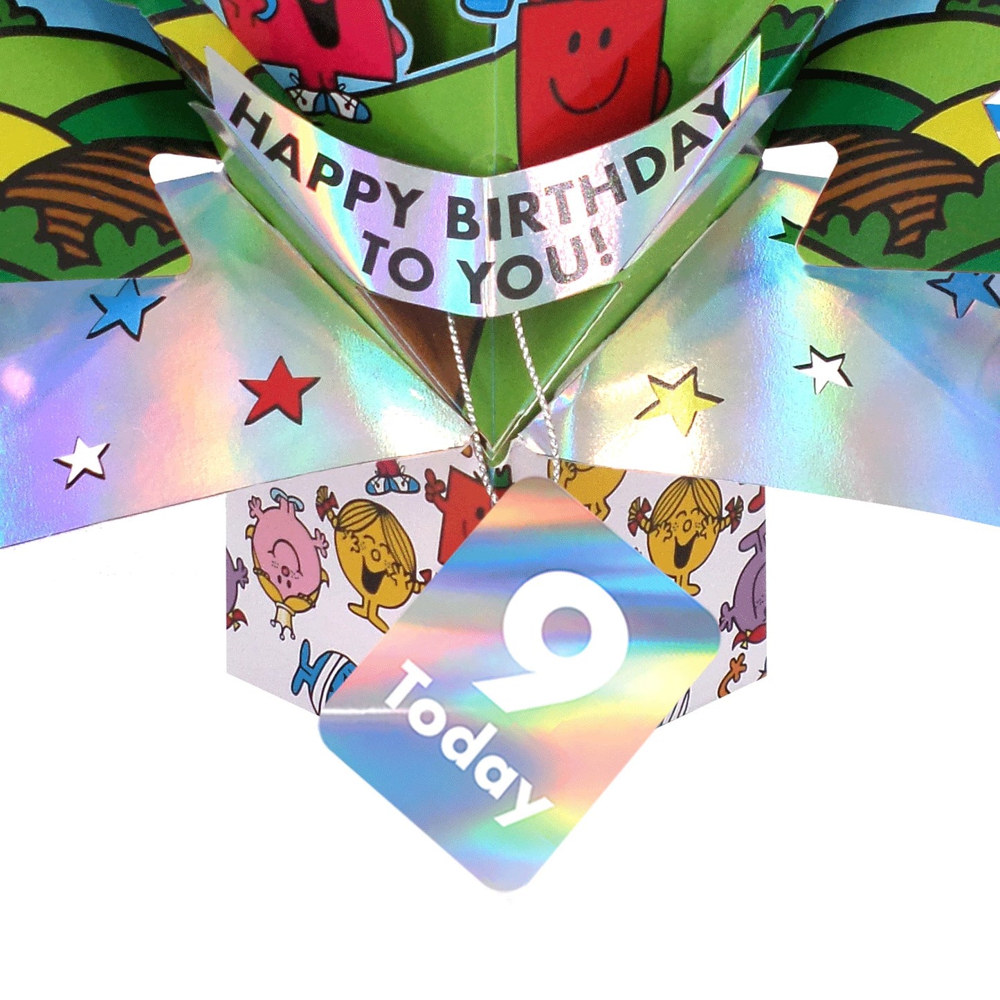 Mr. Men Little Miss Happy Birthday To You 9 Today 3D Pop Up 9th Birthday Card