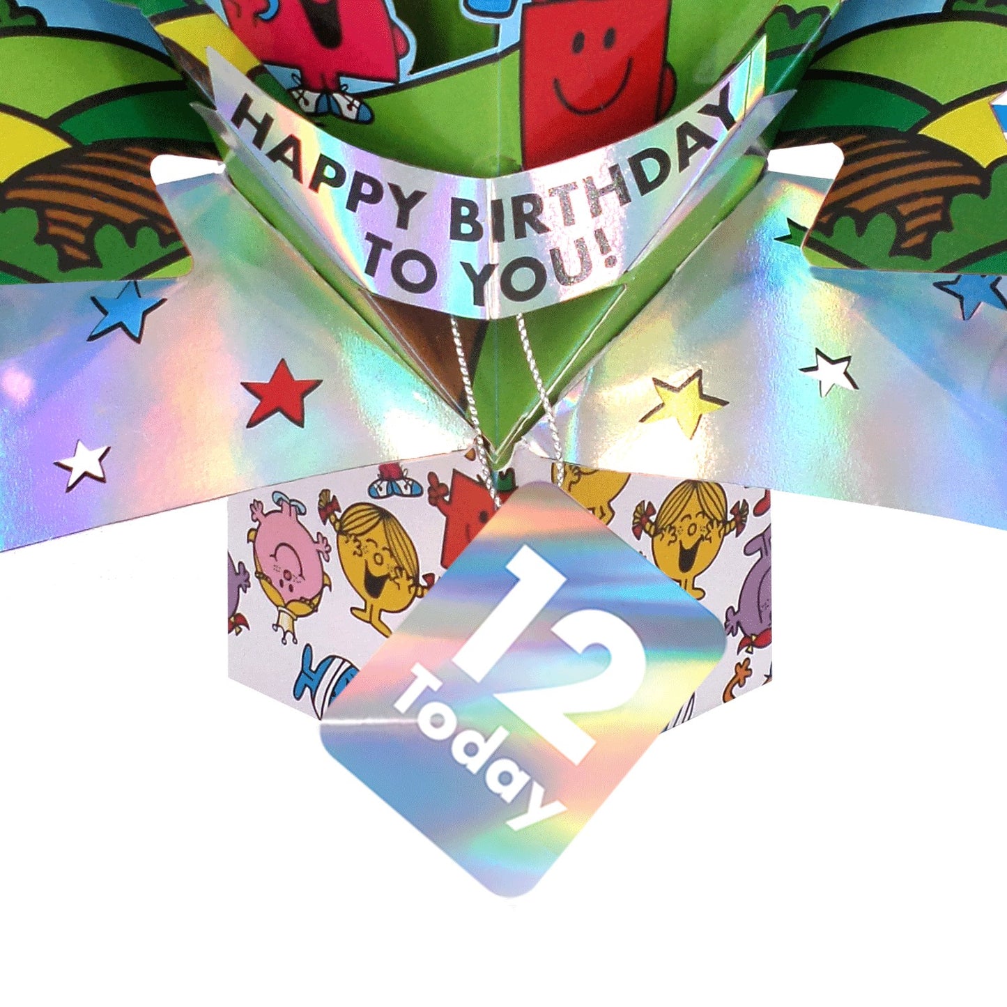 Mr. Men Little Miss Happy Birthday To You 12 Today 3D Pop Up 12th Birthday Card