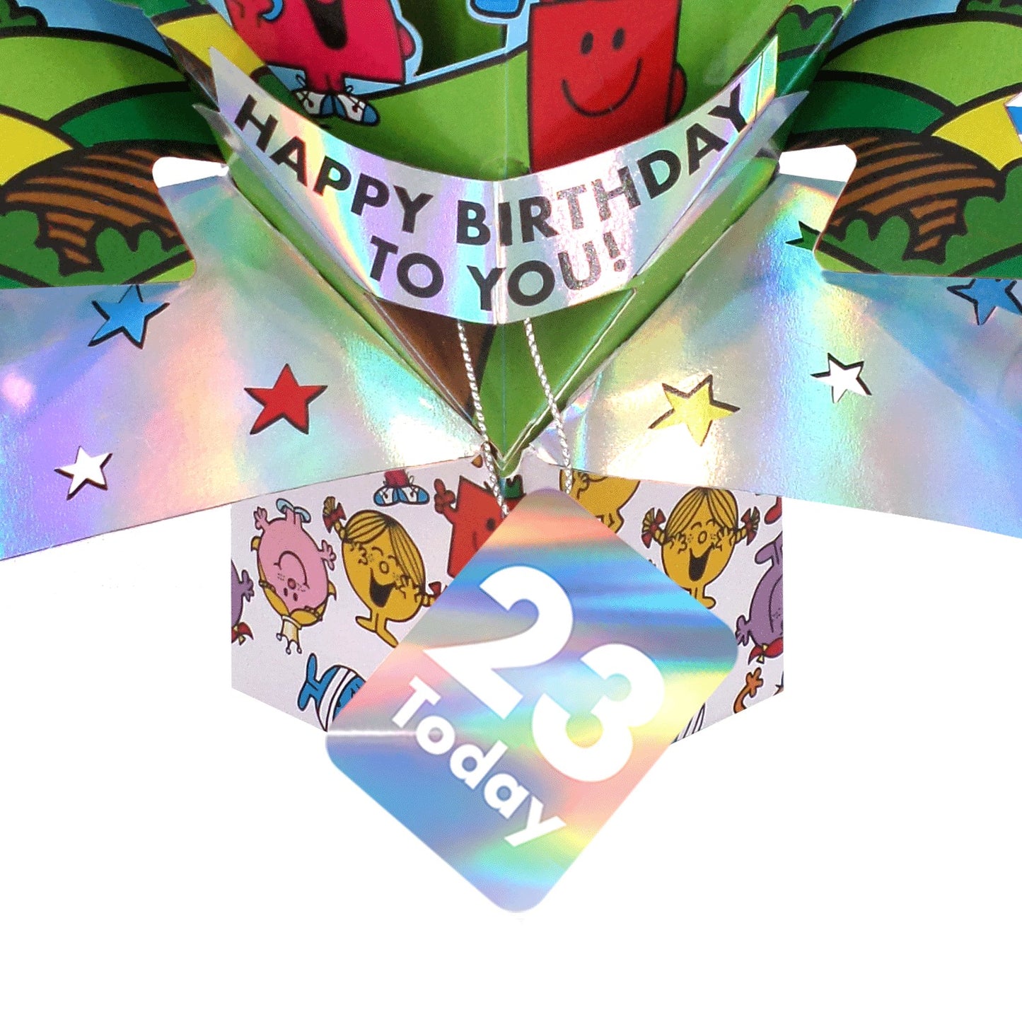 Mr. Men Little Miss Happy Birthday To You 23 Today 3D Pop Up 23rd Birthday Card