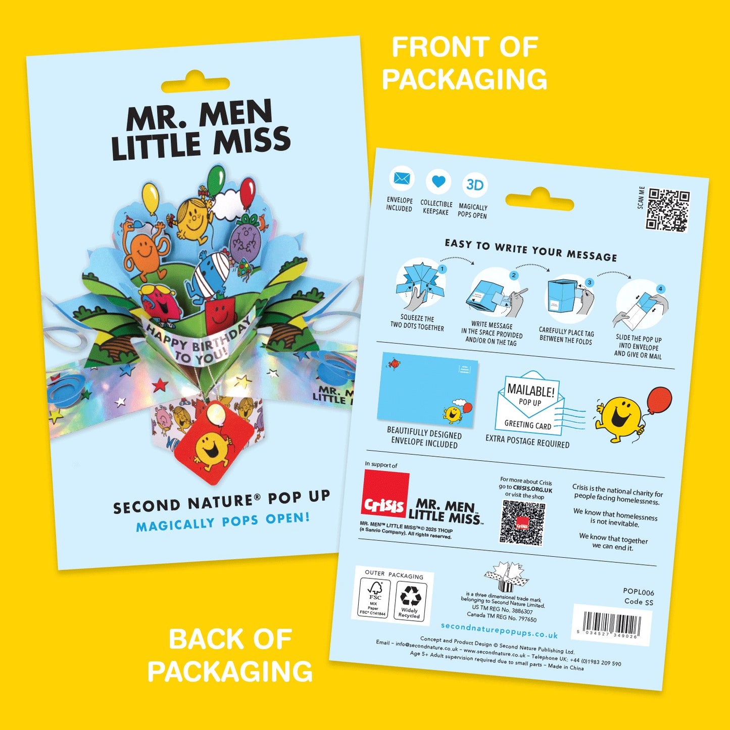 Mr. Men Little Miss Happy Birthday To You 34 Today 3D Pop Up 34th Birthday Card