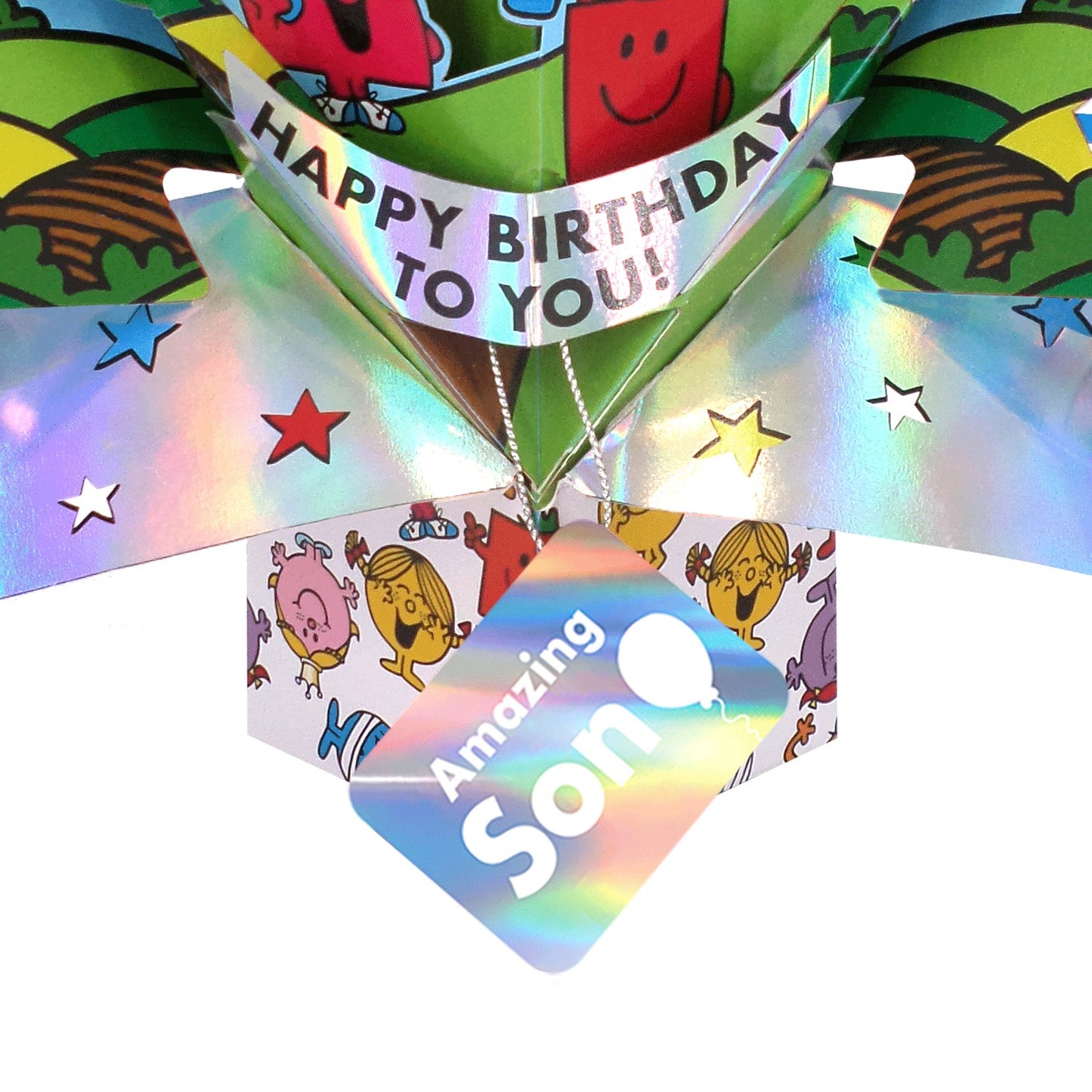 Mr. Men Little Miss Happy Birthday To You Amazing Son  3D Pop Up Birthday Card