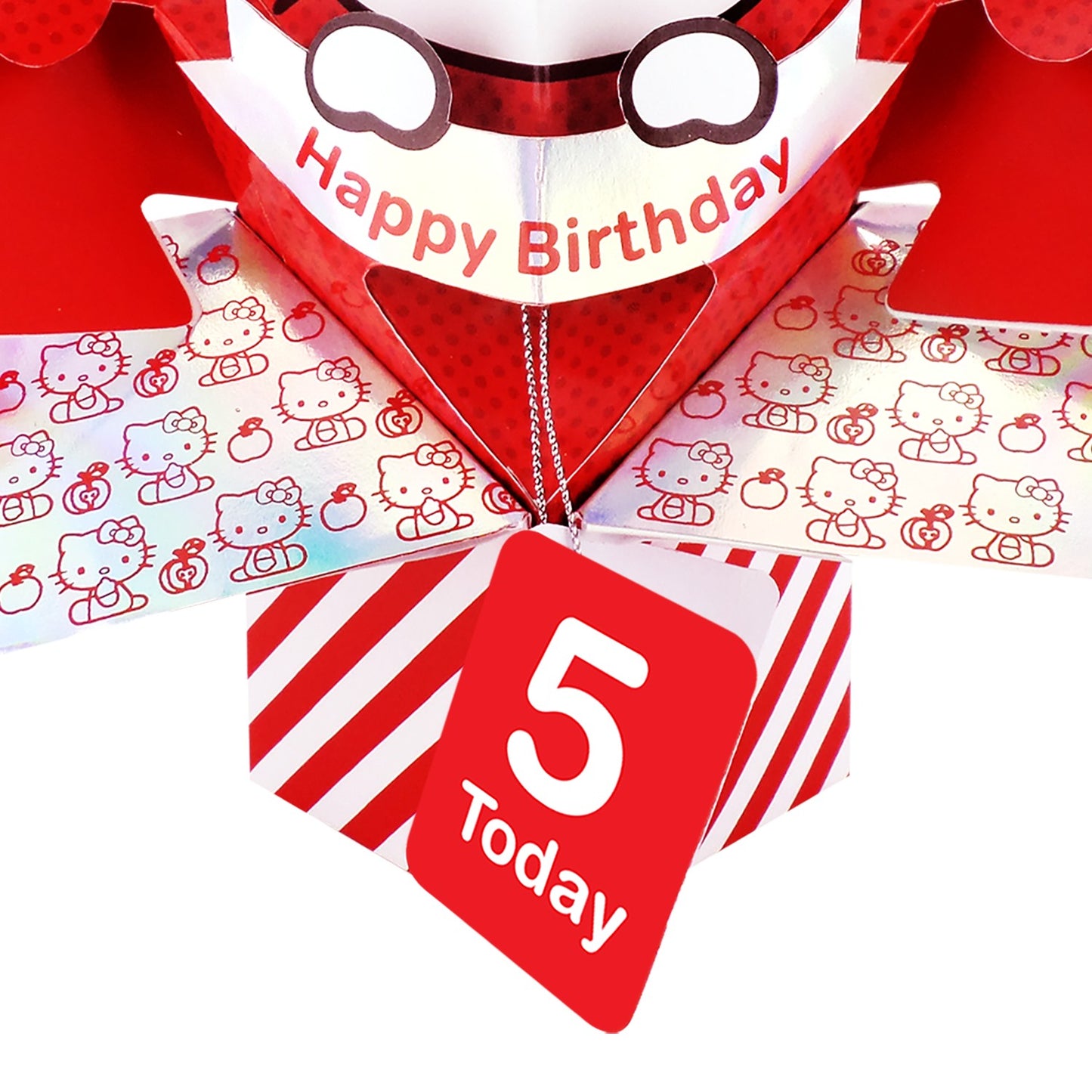 Hello Kitty 3D Pop Up 5th Birthday Card Cute 5 Today Keepsake Card For Her