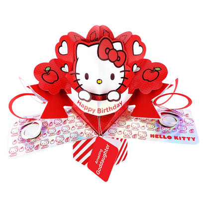 Hello Kitty 3D Pop Up Goddaughter Birthday Card Cute Keepsake Card For Her