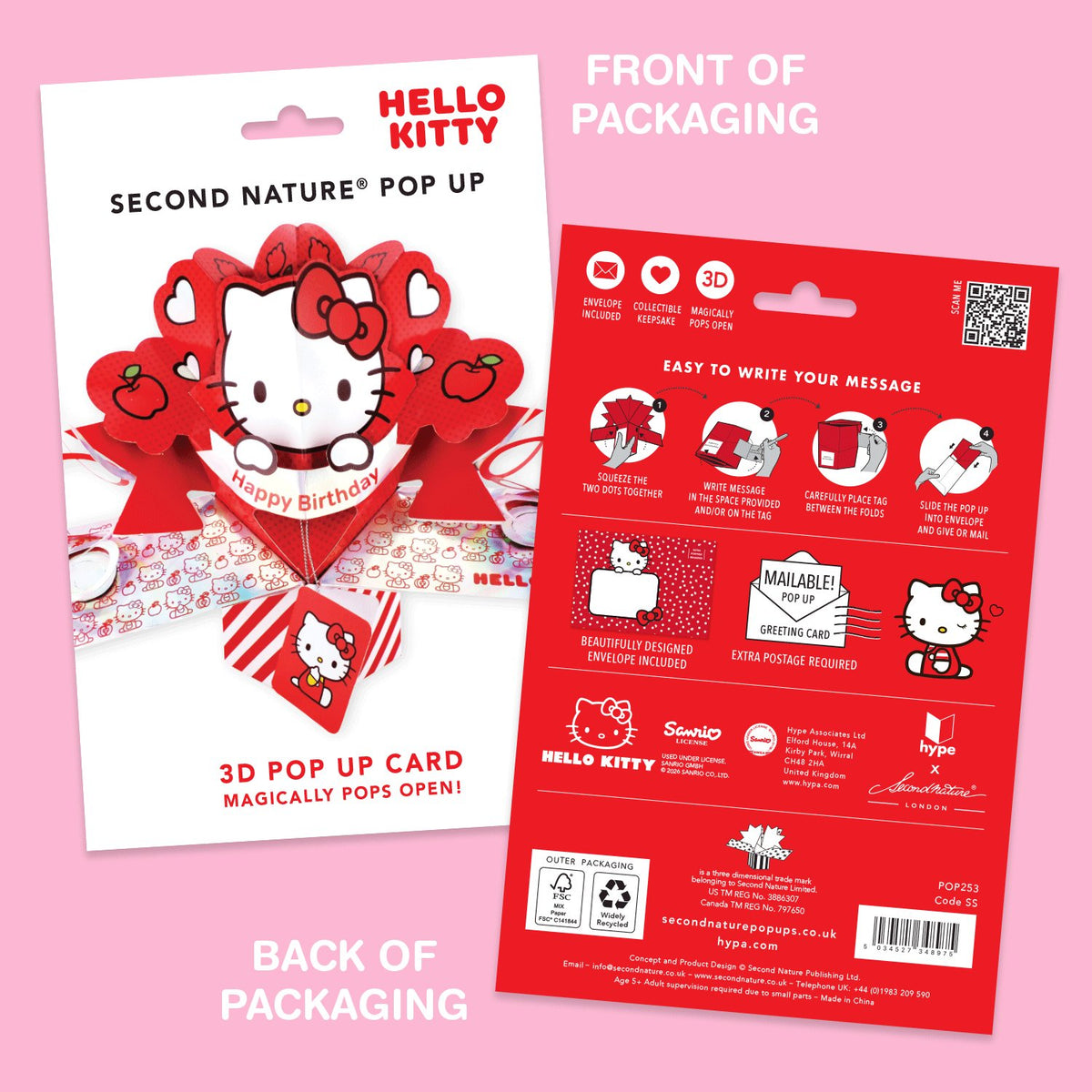 Hello Kitty 3D Pop Up Goddaughter Birthday Card Cute Keepsake Card For Her