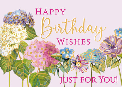 Happy Birthday Wishes Foral Bouquet 3D Pop Up Birthday Card