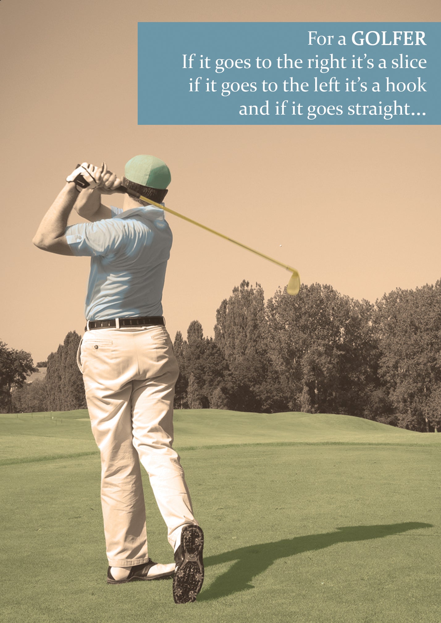 Golfer It's A Miracle! Humour Birthday Card