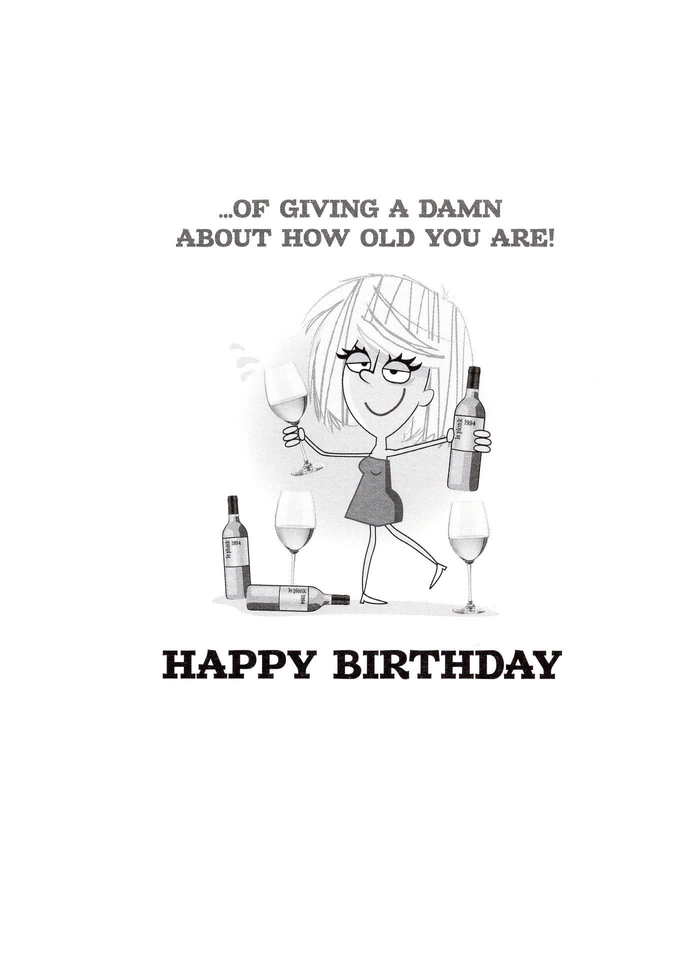 Birthday Girl Giving A Damn Humour Birthday Card