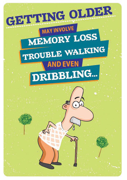 Getting Older May Involve Humour Birthday Card