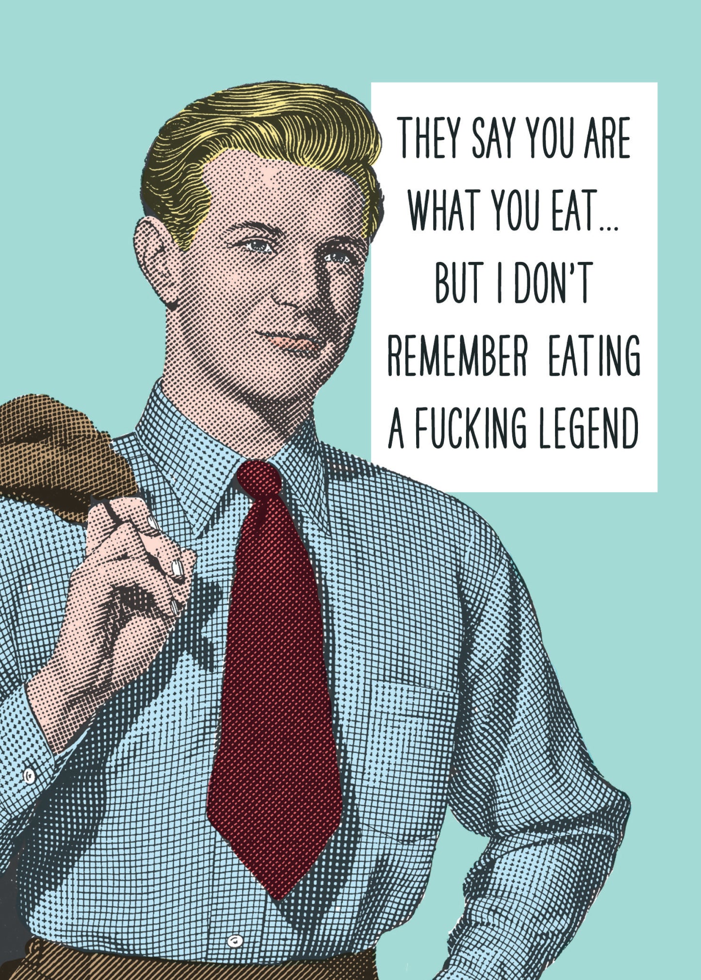 Scribbler You Are What You Eat Super Suit Sensation! Funny Greeting Card