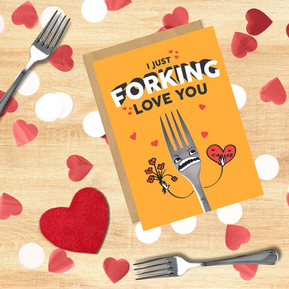 Scribbler I Just Forking Love You Love Feast! Funny Greeting Card
