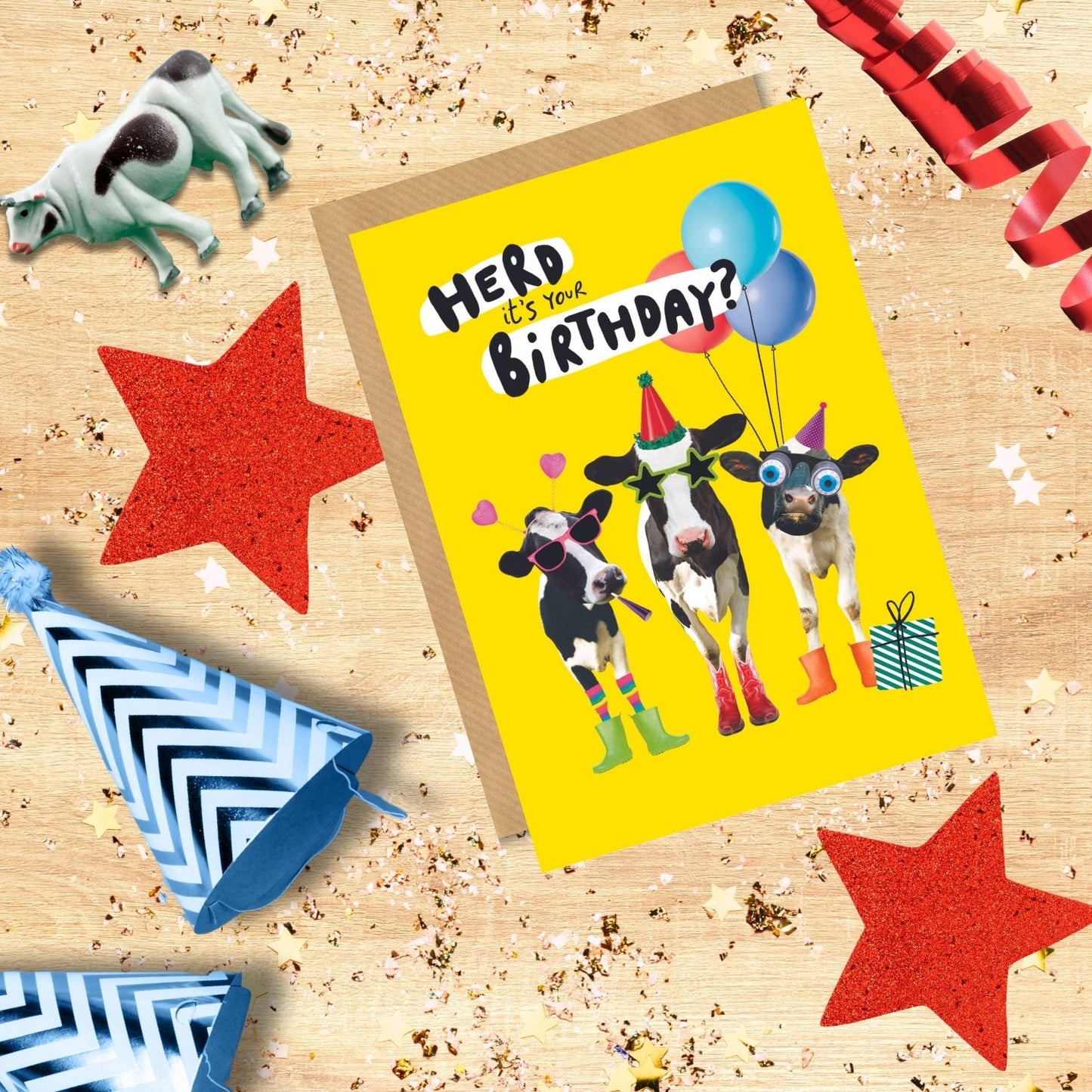 Scribbler Herd It's Your Birthday? Party Cows Galore! Funny Birthday Card