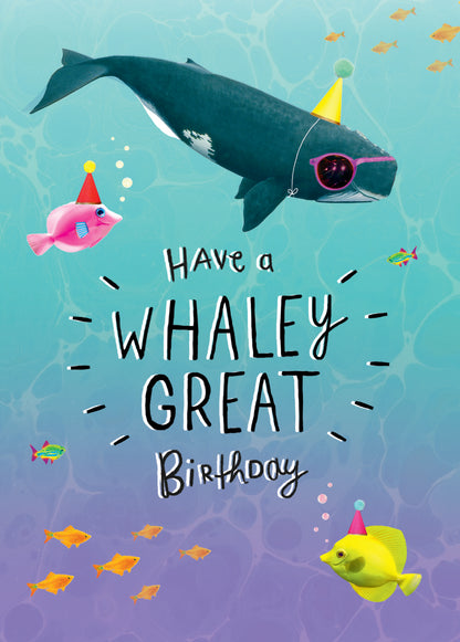 Scribbler Have A Whaley Great Birthday Party Whale Funny Birthday Card