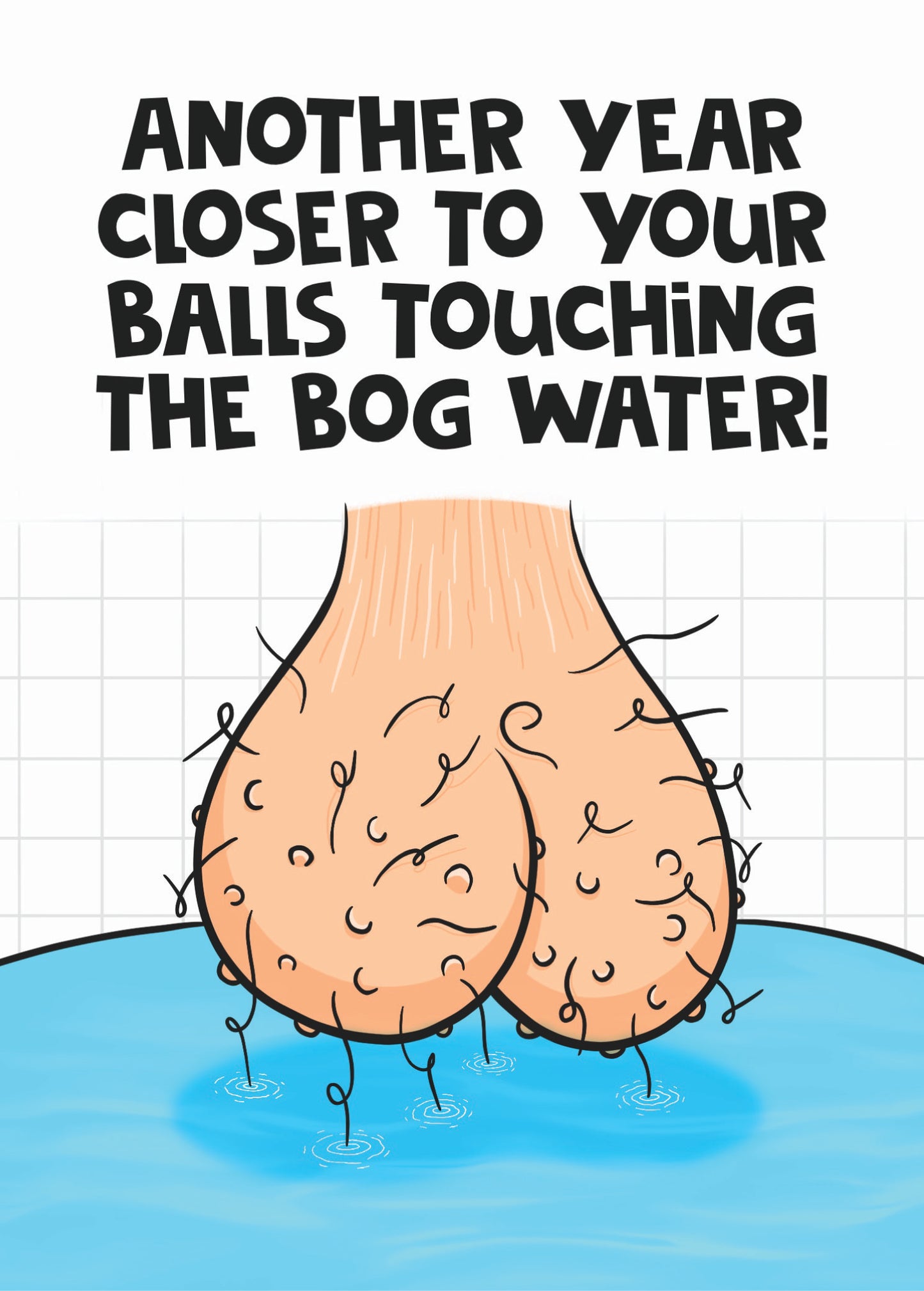 Scribbler Another Year Closer To.. Funny Balls Birthday Card