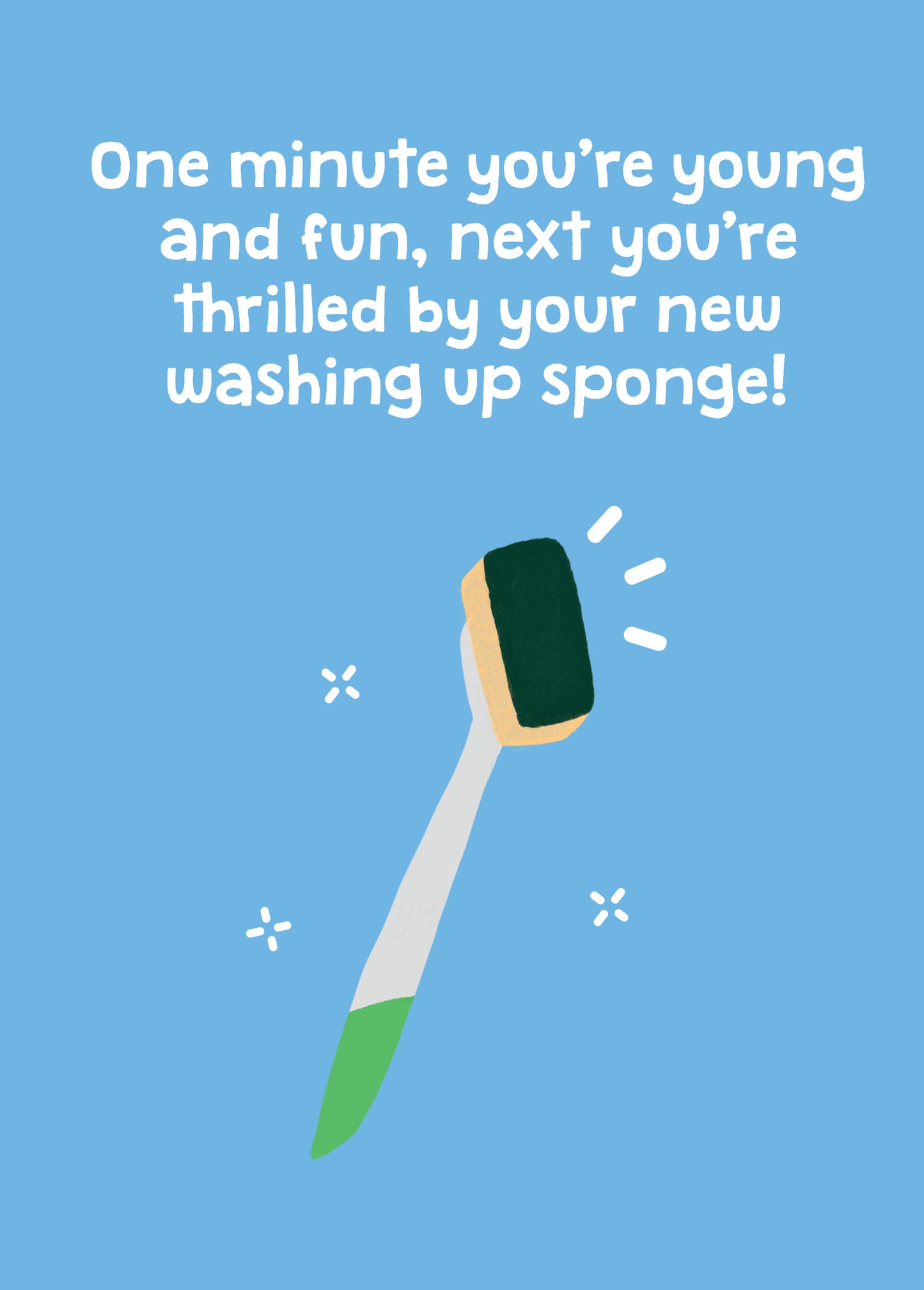 Scribbler New Washing Up Sponge Squeaky Clean Fun! Funny Birthday Card