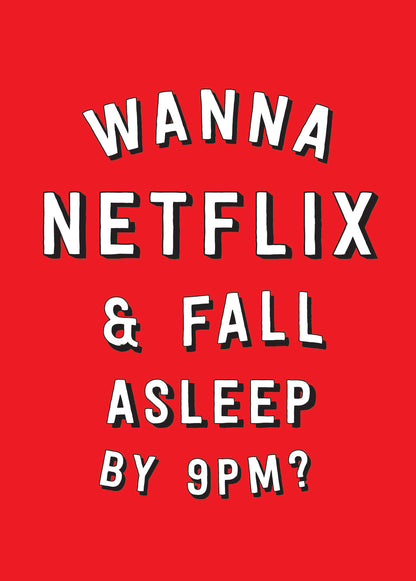 Scribbler Fall Asleep By 9PM Snoozeflix Bedtime Buddy Funny Birthday Card