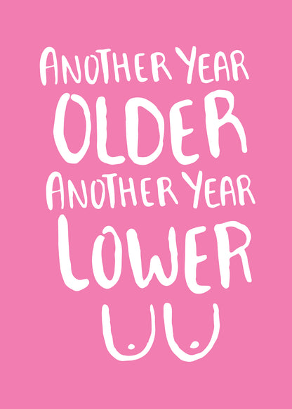 Scribbler Older & Lower Boobs Perkify! Funny Birthday Card