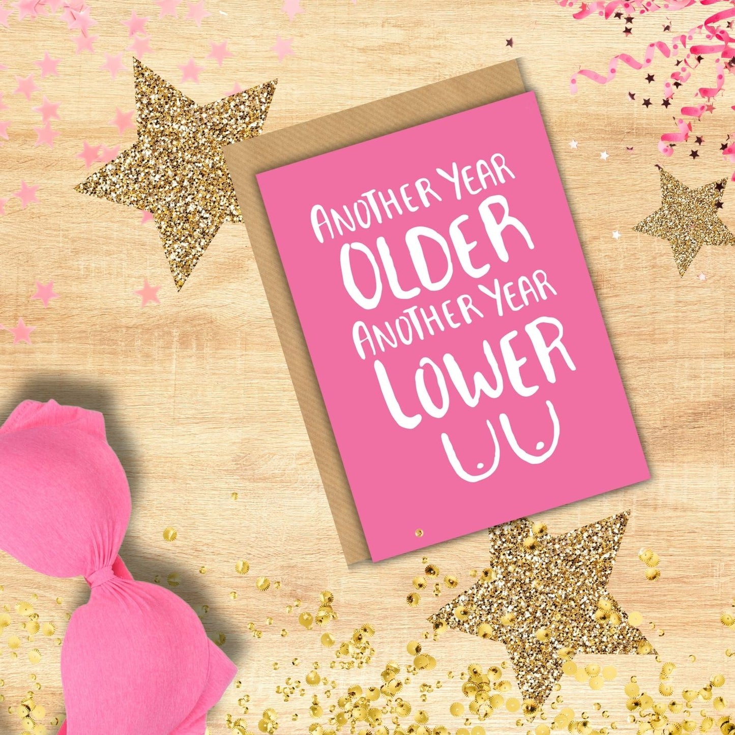 Scribbler Older & Lower Boobs Perkify! Funny Birthday Card