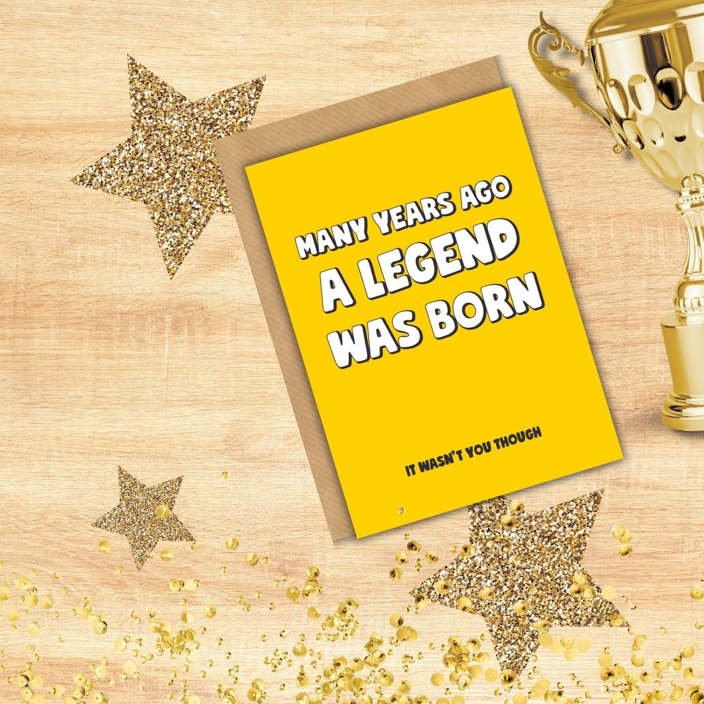 Scribbler A Legend Was Born It Wasn't You Though Funny Birthday Card