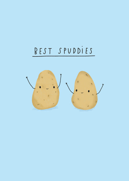 Scribbler Best Spuddies Friendship Spuds Buddies Forever! Funny Greeting Card