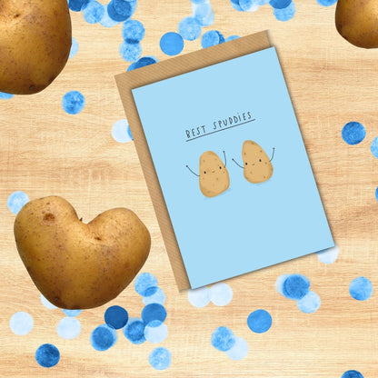 Scribbler Best Spuddies Friendship Spuds Buddies Forever! Funny Greeting Card