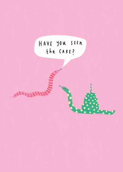 Scribbler Have You Seen The Cake? Slithery Surprise! Funny Birthday Card