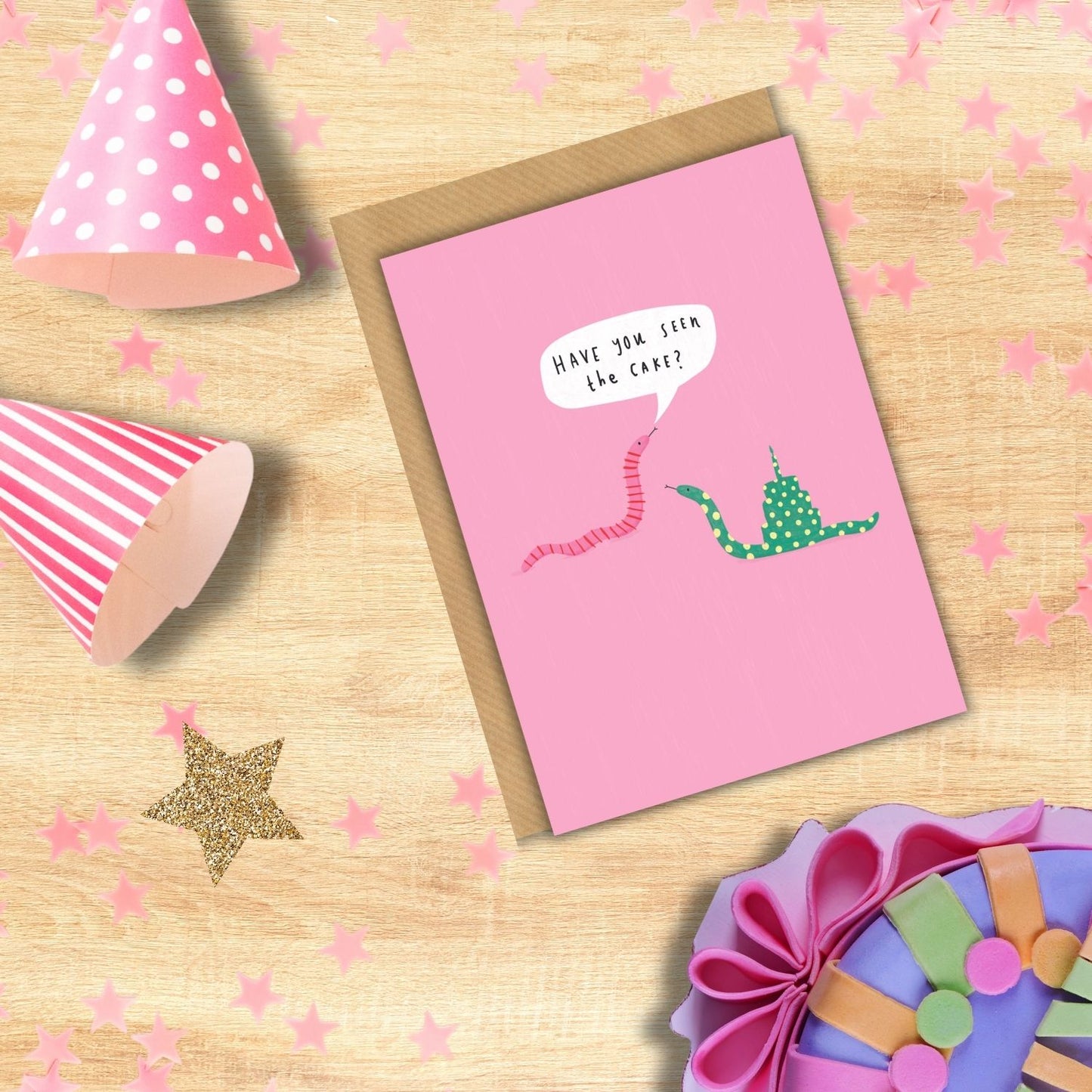 Scribbler Have You Seen The Cake? Slithery Surprise! Funny Birthday Card