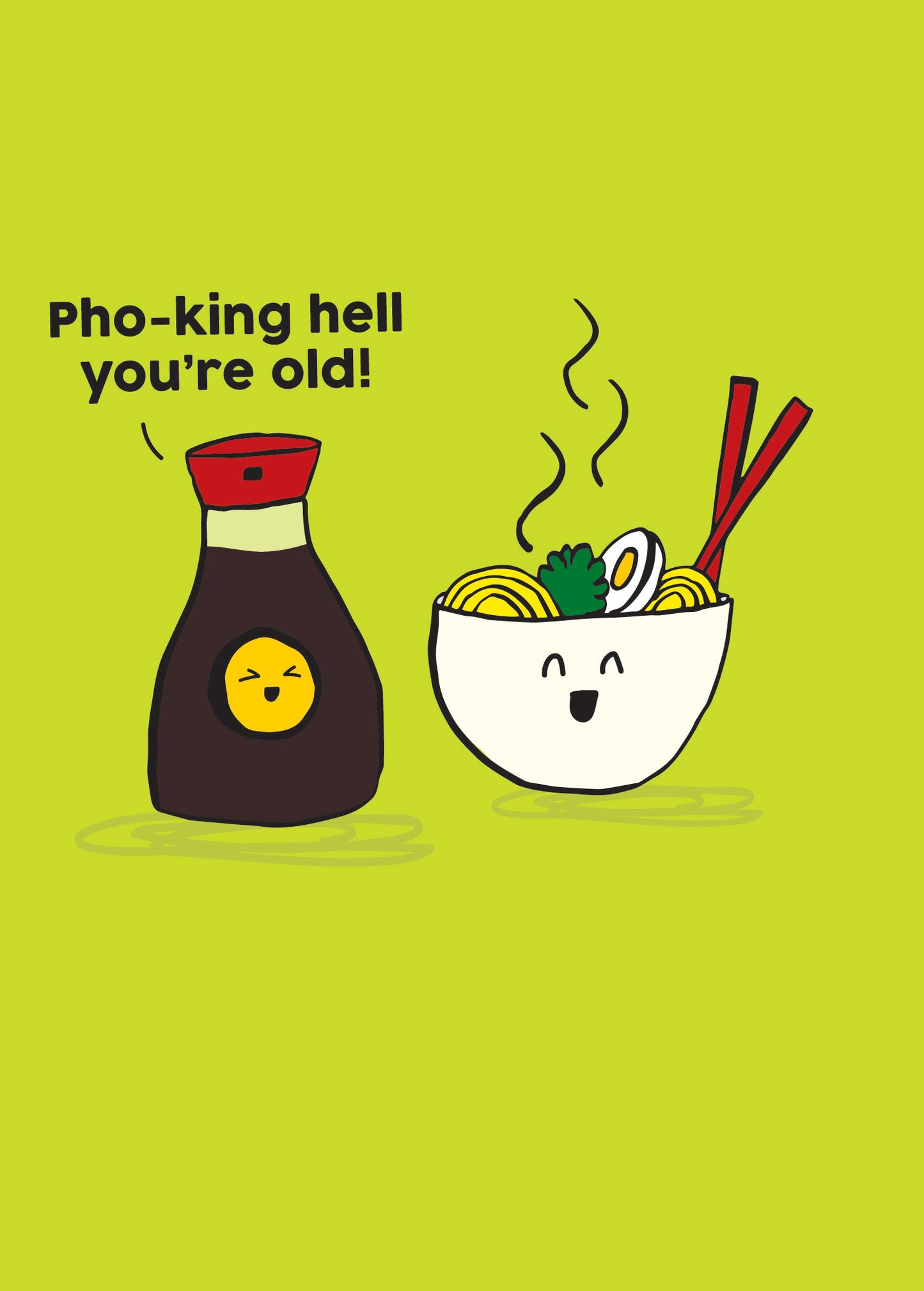 Scribbler Pho-King Hell You're Old! Pho-Getta-Bout-It! Funny Birthday Card