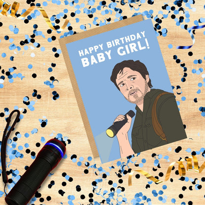 Scribbler Happy Birthday Baby Girl Father Figure Funny Birthday Card