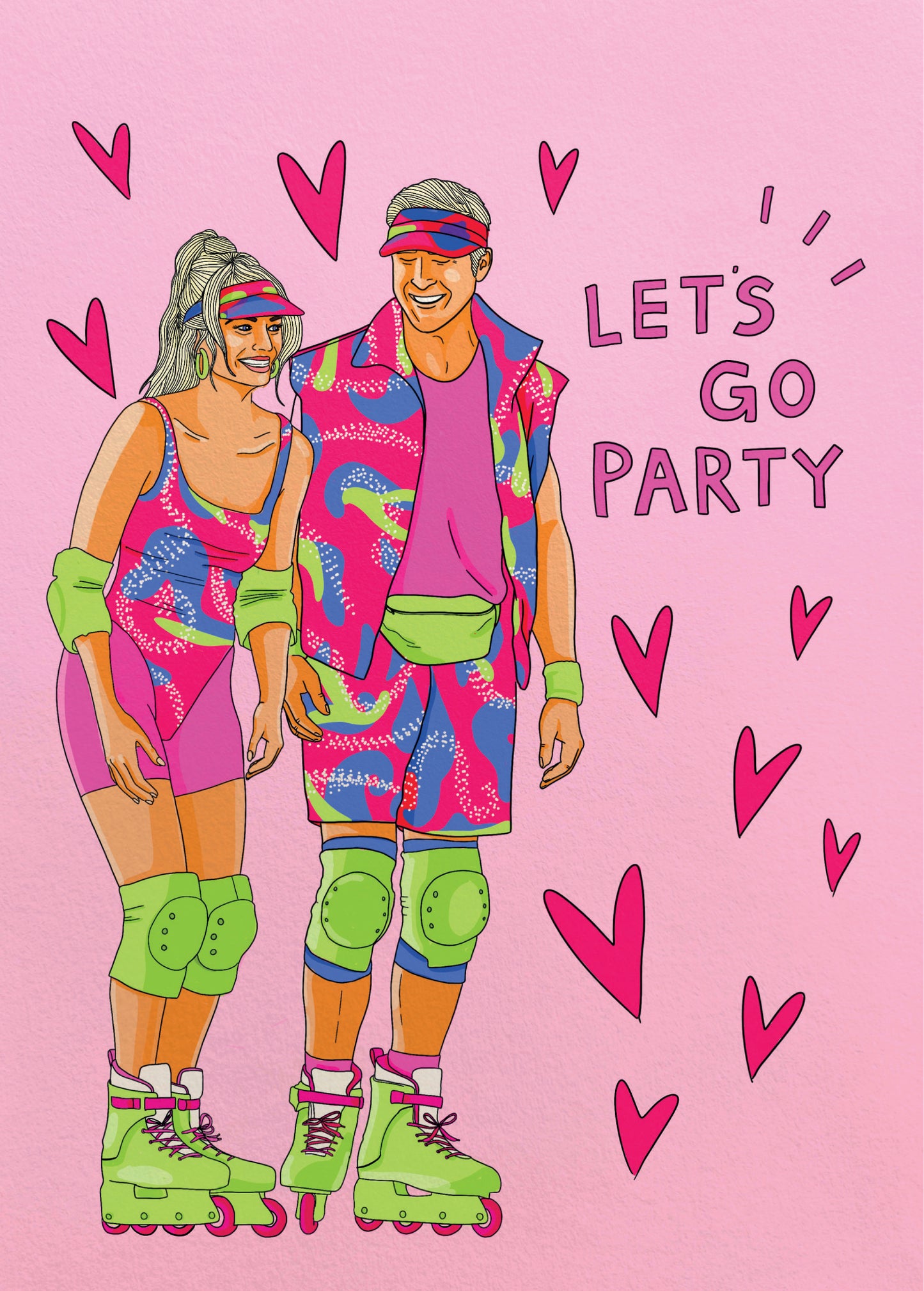 Scribbler Let's Go Party Roller Lovebirds! Funny Greeting Card