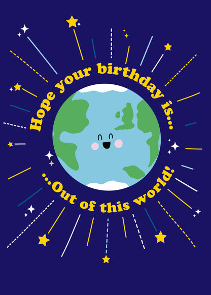 Scribbler Out Of This World Galactic Birthday Blast! Funny Birthday Card