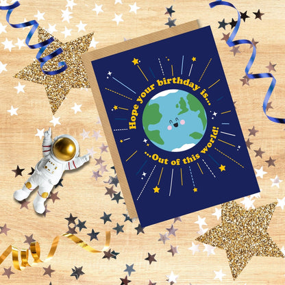 Scribbler Out Of This World Galactic Birthday Blast! Funny Birthday Card